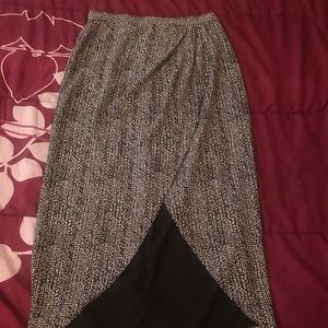 Black and white Valerie wrap skirt